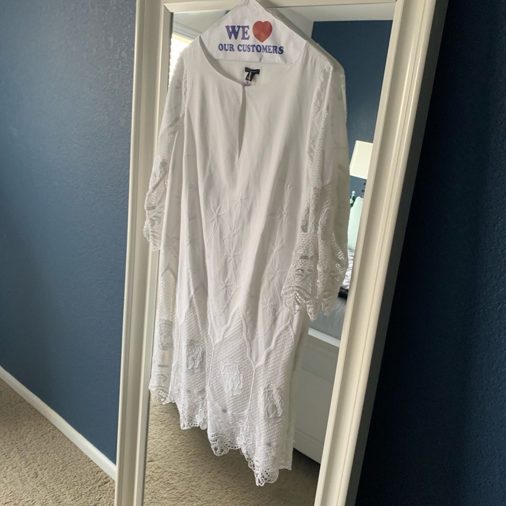 Ann taylor white shift dress